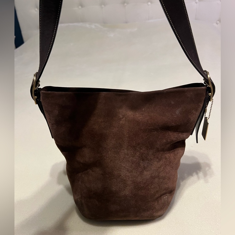 Vintage Coach 2002 Legacy Hobo Duffle Sac 9187 in Brown Suede